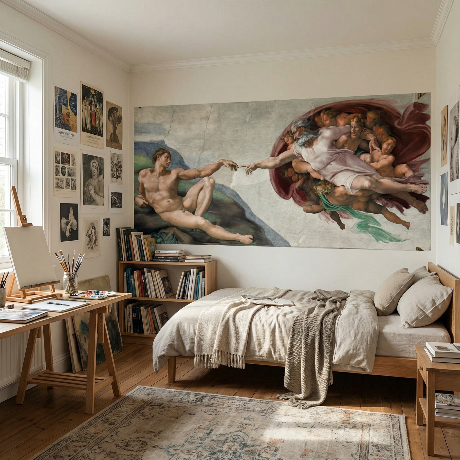 Fotomurales: Creaci&oacute;n de Adan, Michelangelo