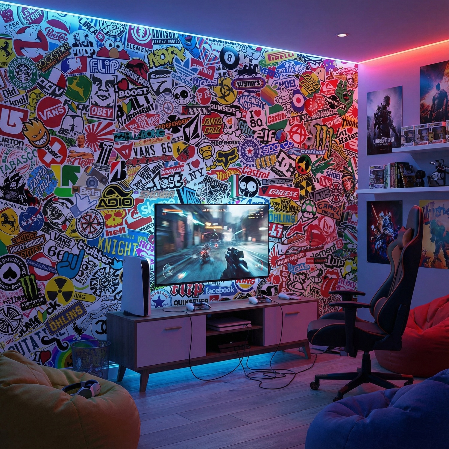 Fotomurales: StickerBomb mural