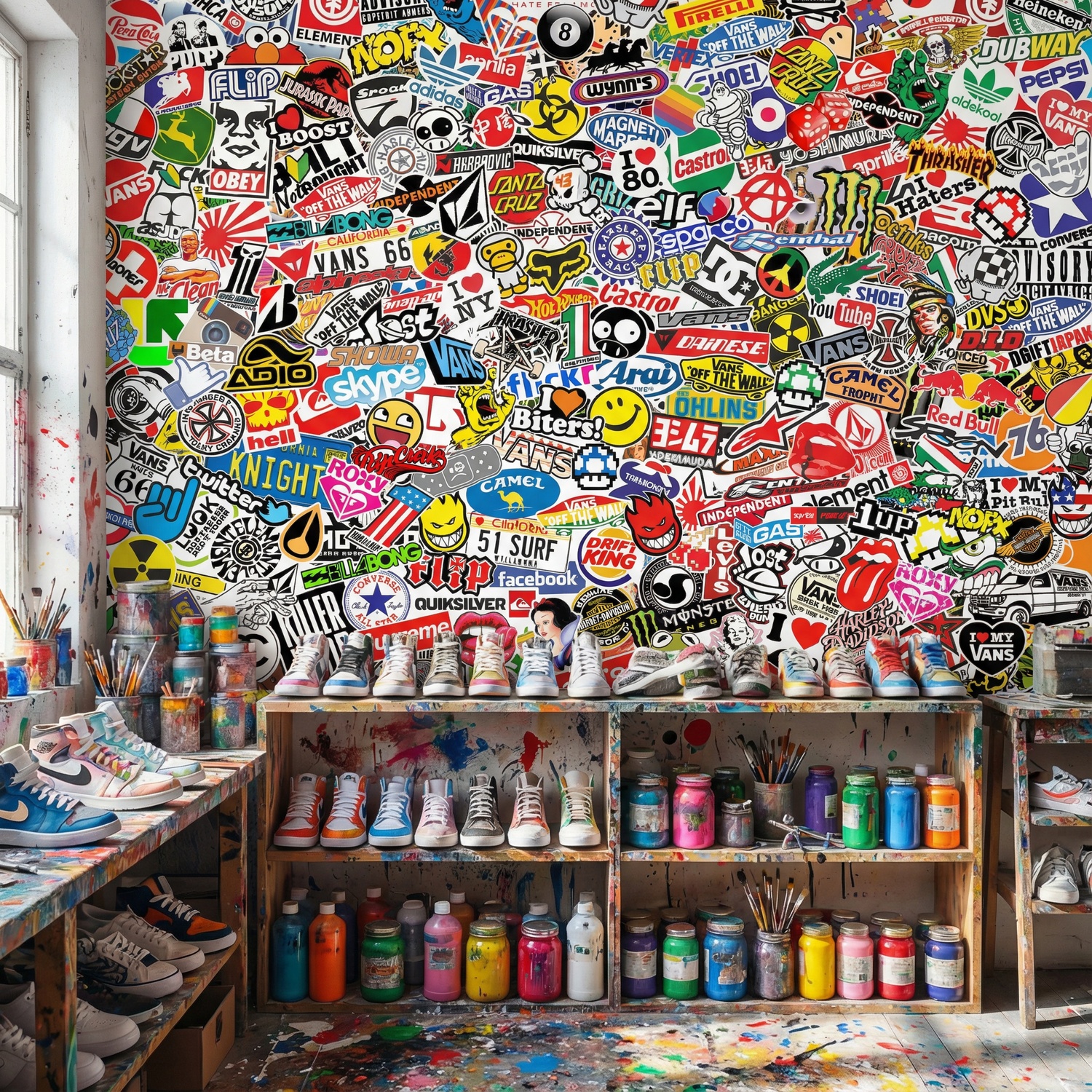 Fotomurales: StickerBomb mural
