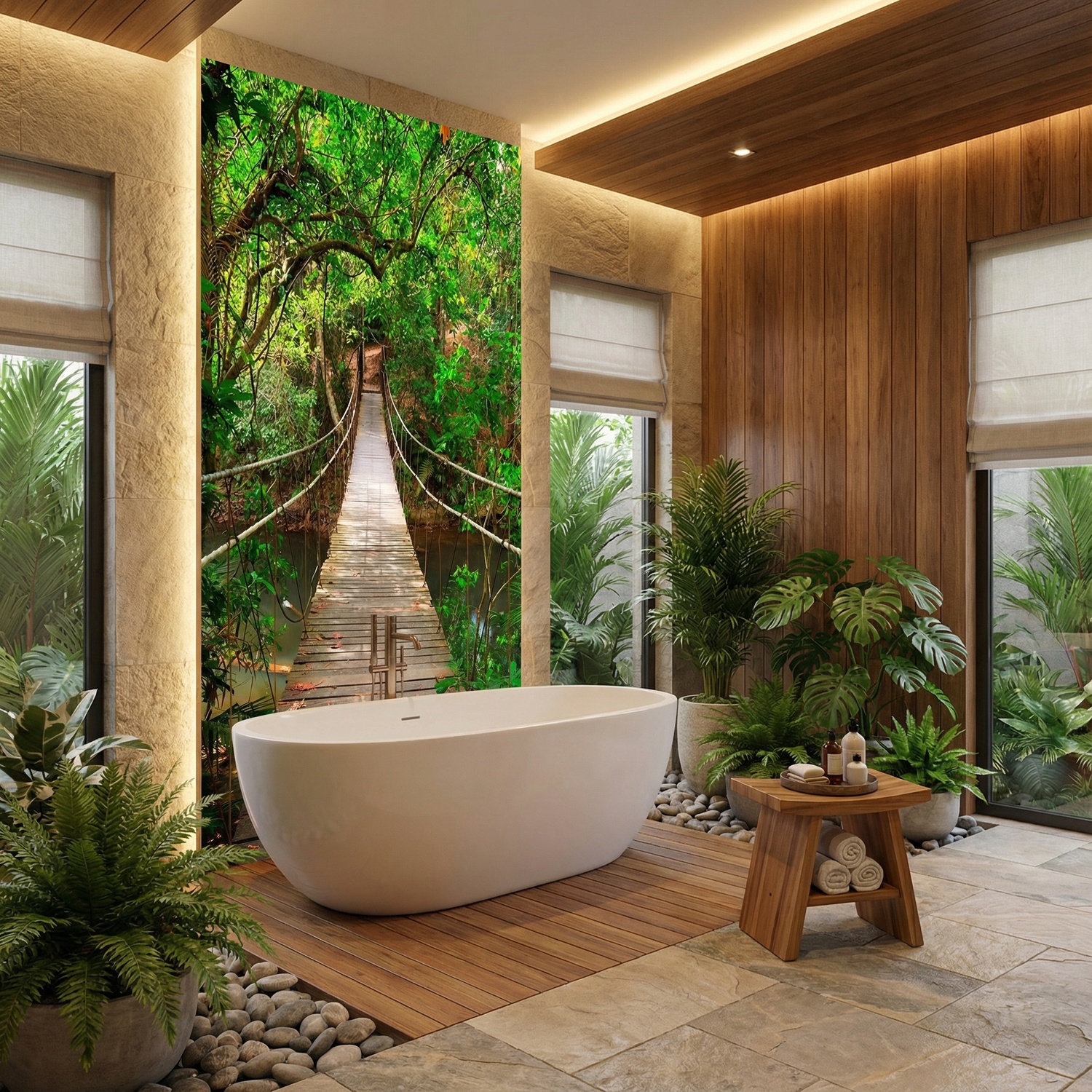 Fotomurales: Puente en el Amazonas