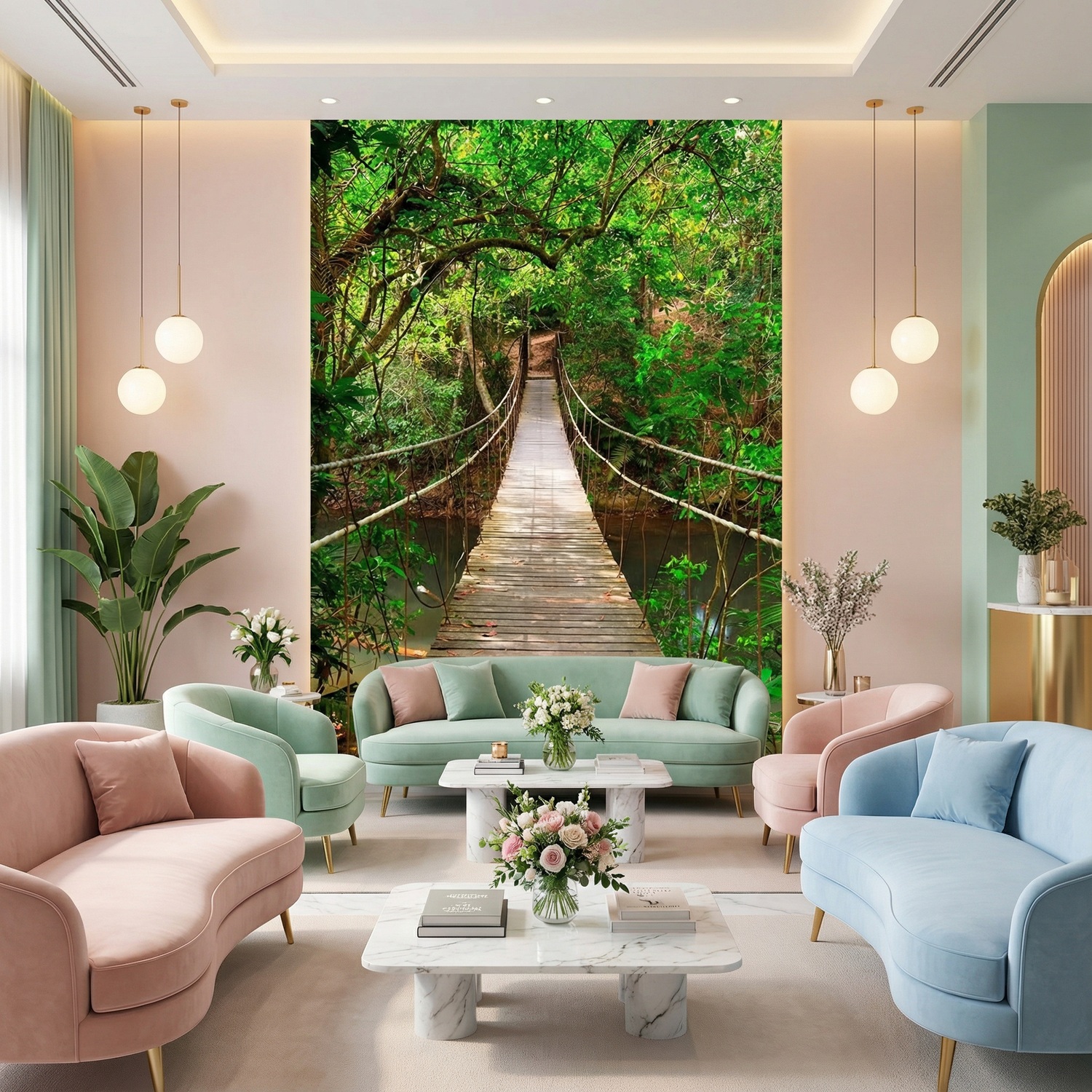 Fotomurales: Puente en el Amazonas