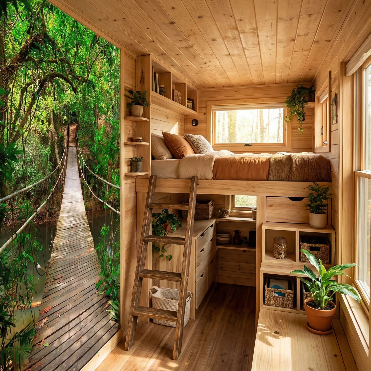 Fotomurales: Puente en el Amazonas