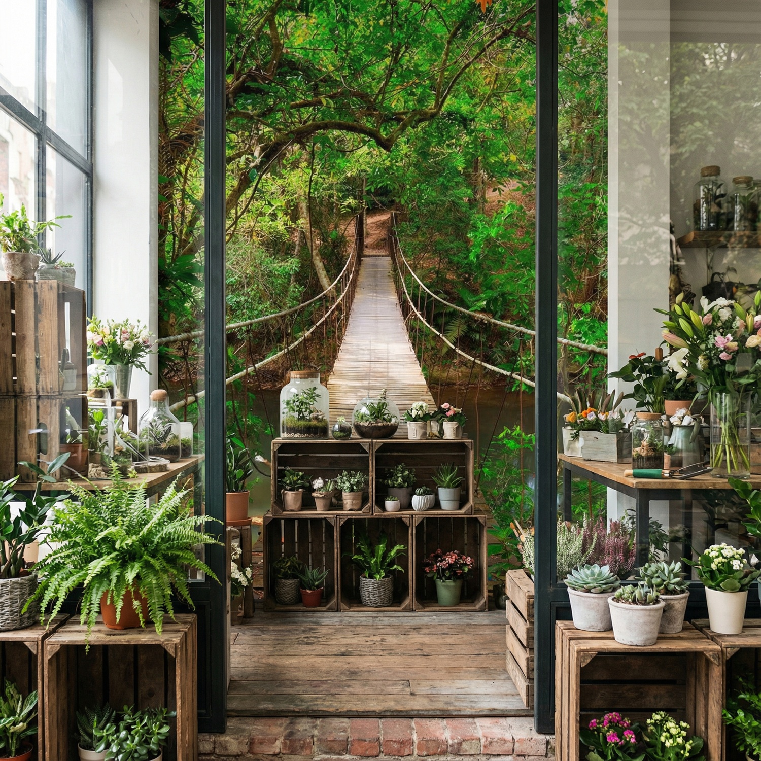 Fotomurales: Puente en el Amazonas