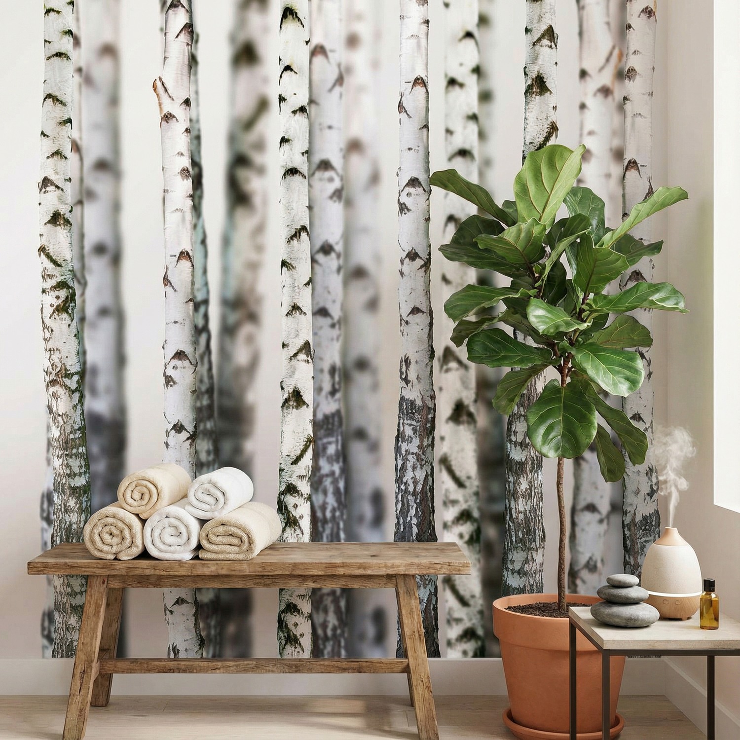 Fotomurales: Bosque de Abedul