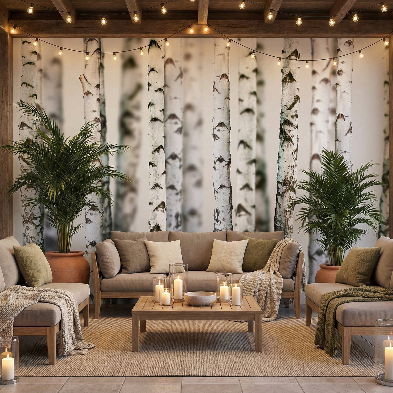 Fotomurales: Bosque de Abedul