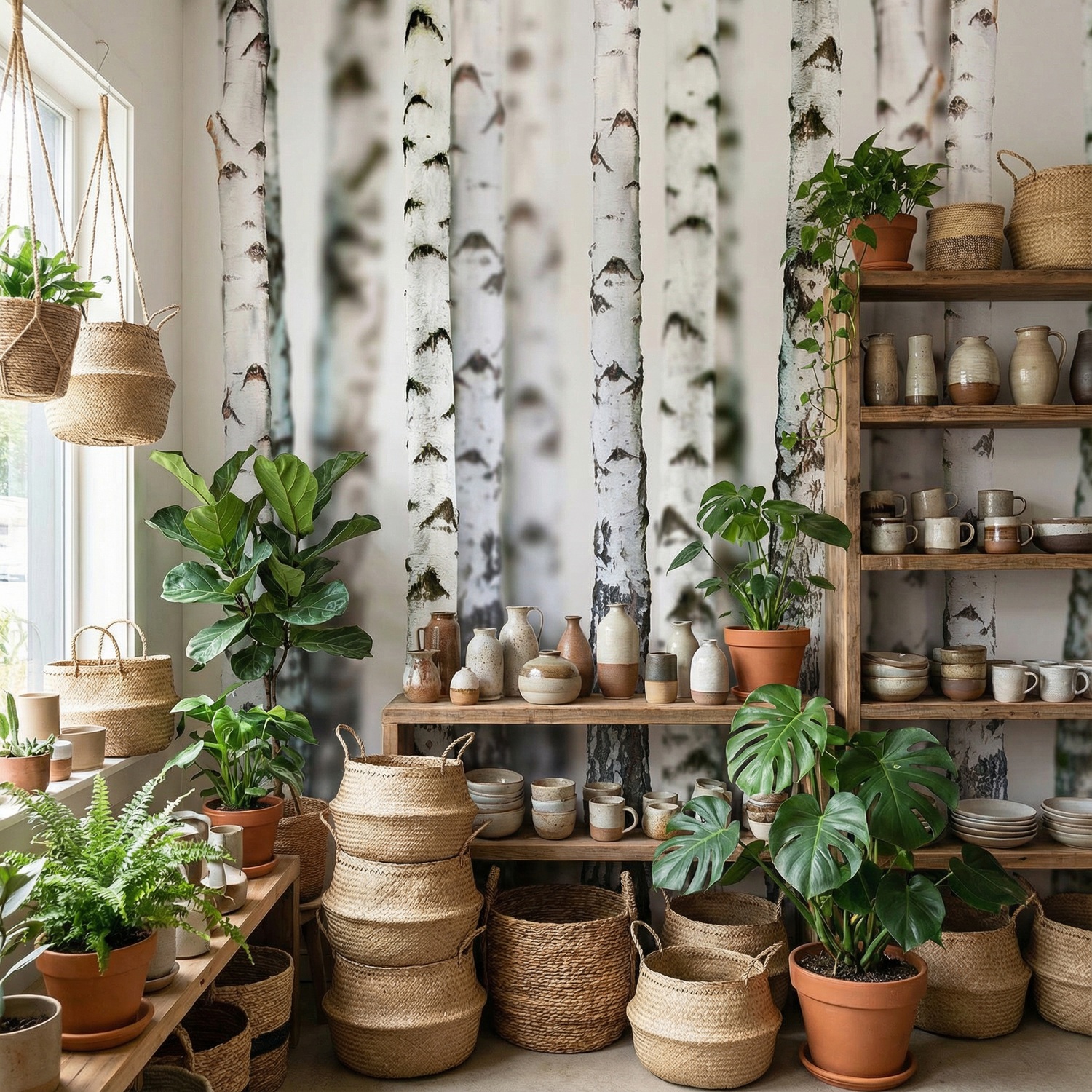 Fotomurales: Bosque de Abedul