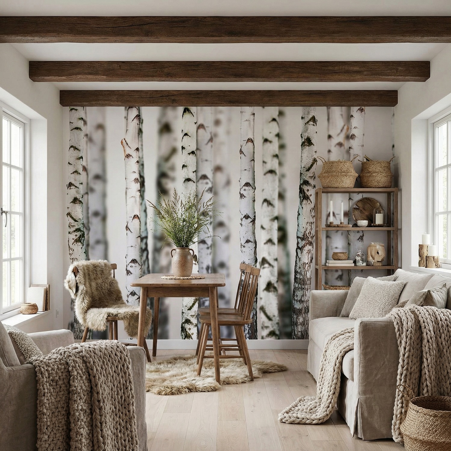 Fotomurales: Bosque de Abedul