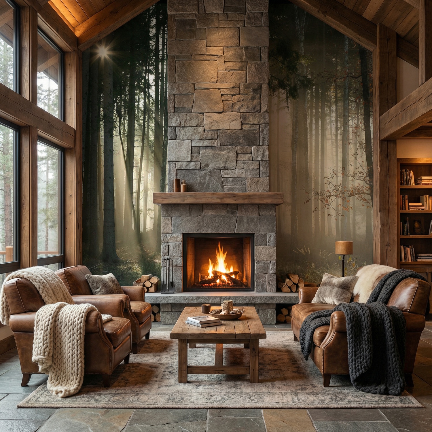 Fotomurales: Resplandor en el bosque