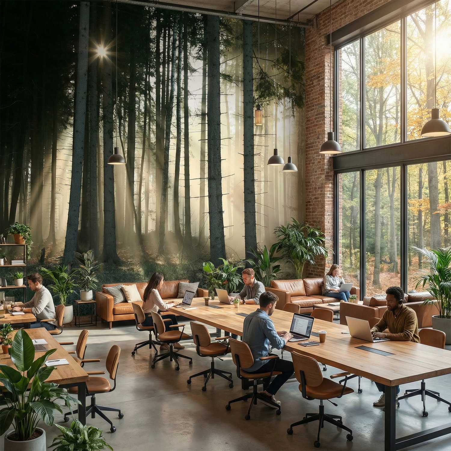 Fotomurales: Resplandor en el bosque