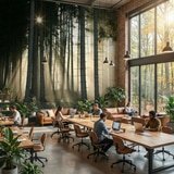 Fotomurales: Resplandor en el bosque 14