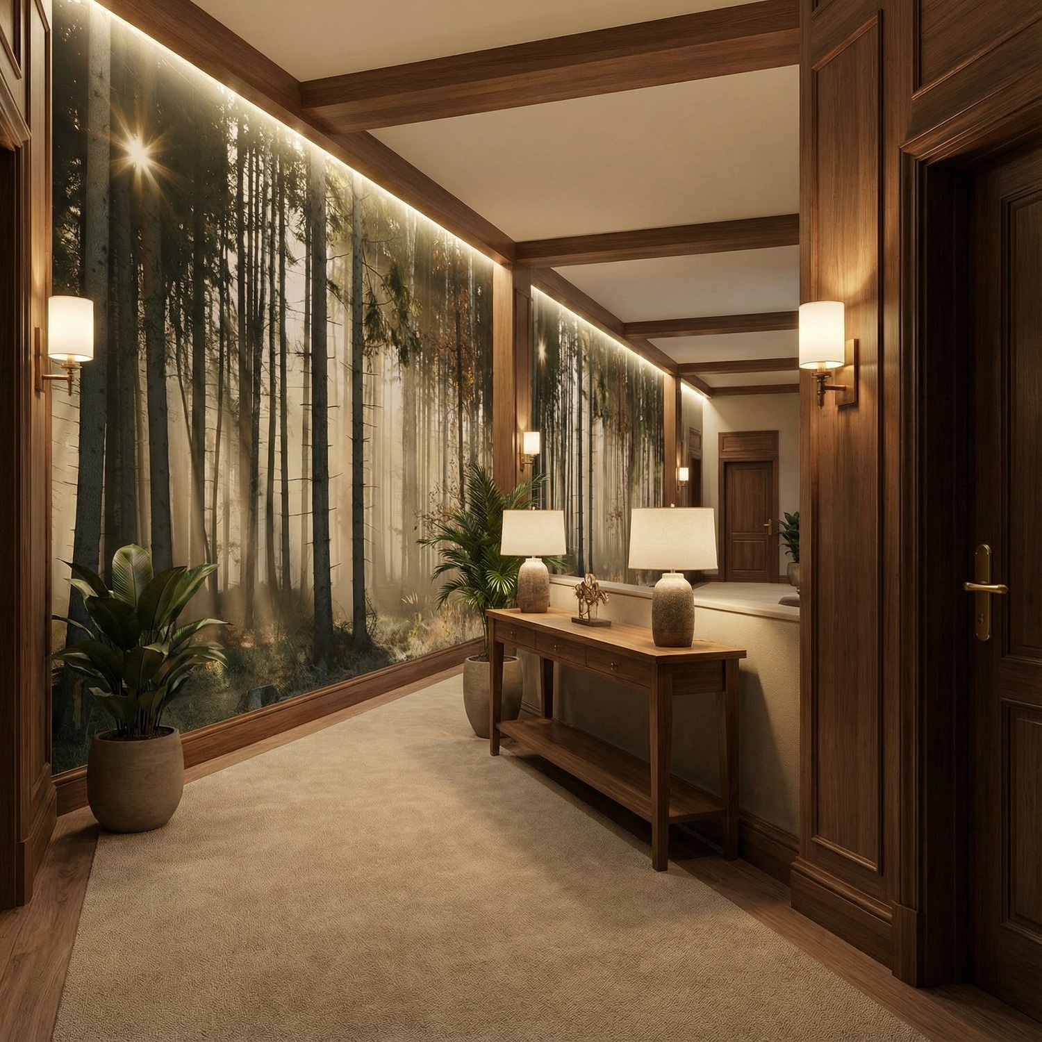 Fotomurales: Resplandor en el bosque