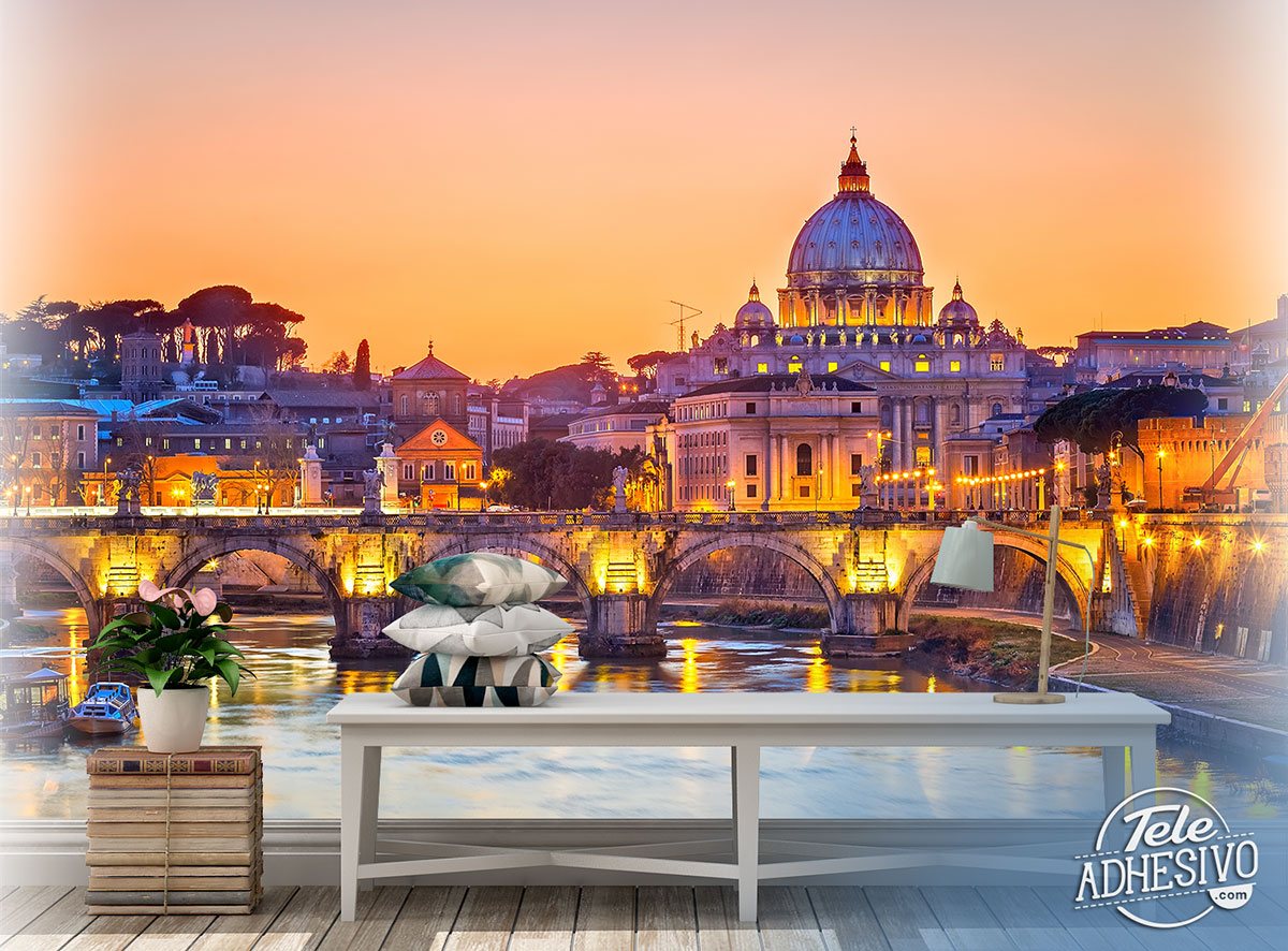 Fotomurales: Puente de Sant Angelo, Roma