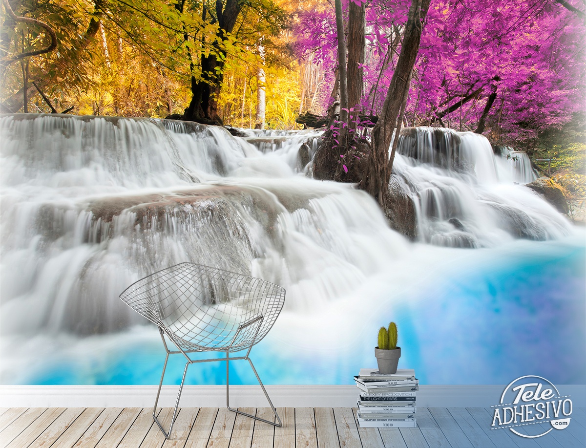 Fotomurales: Parque Nacional Erawan, Tailandia