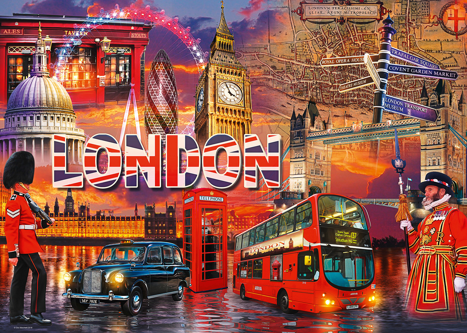 Fotomurales: Collage brit&aacute;nico