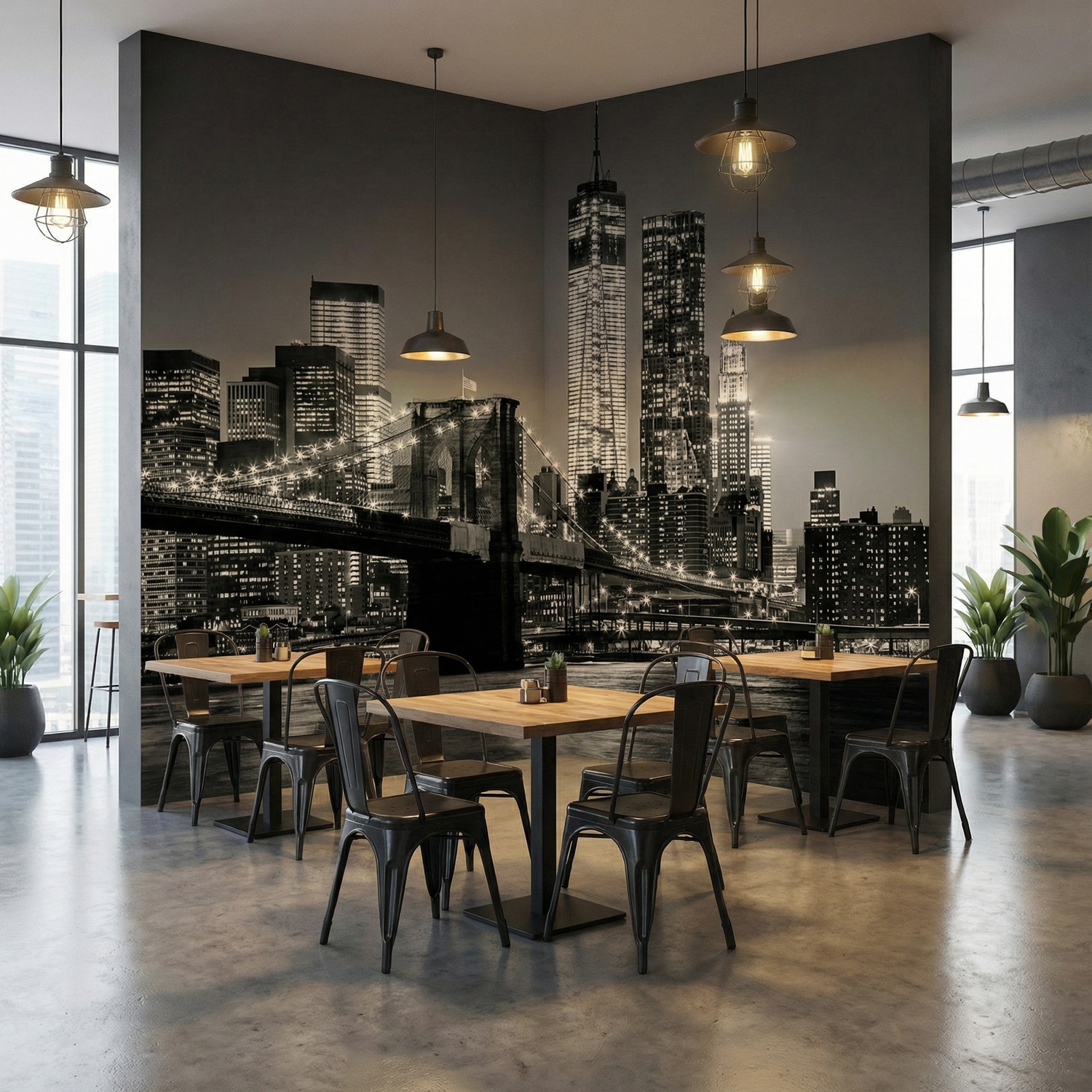 Fotomurales: Manhattan en blanco y negro