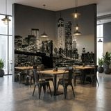 Fotomurales: Manhattan en blanco y negro 11