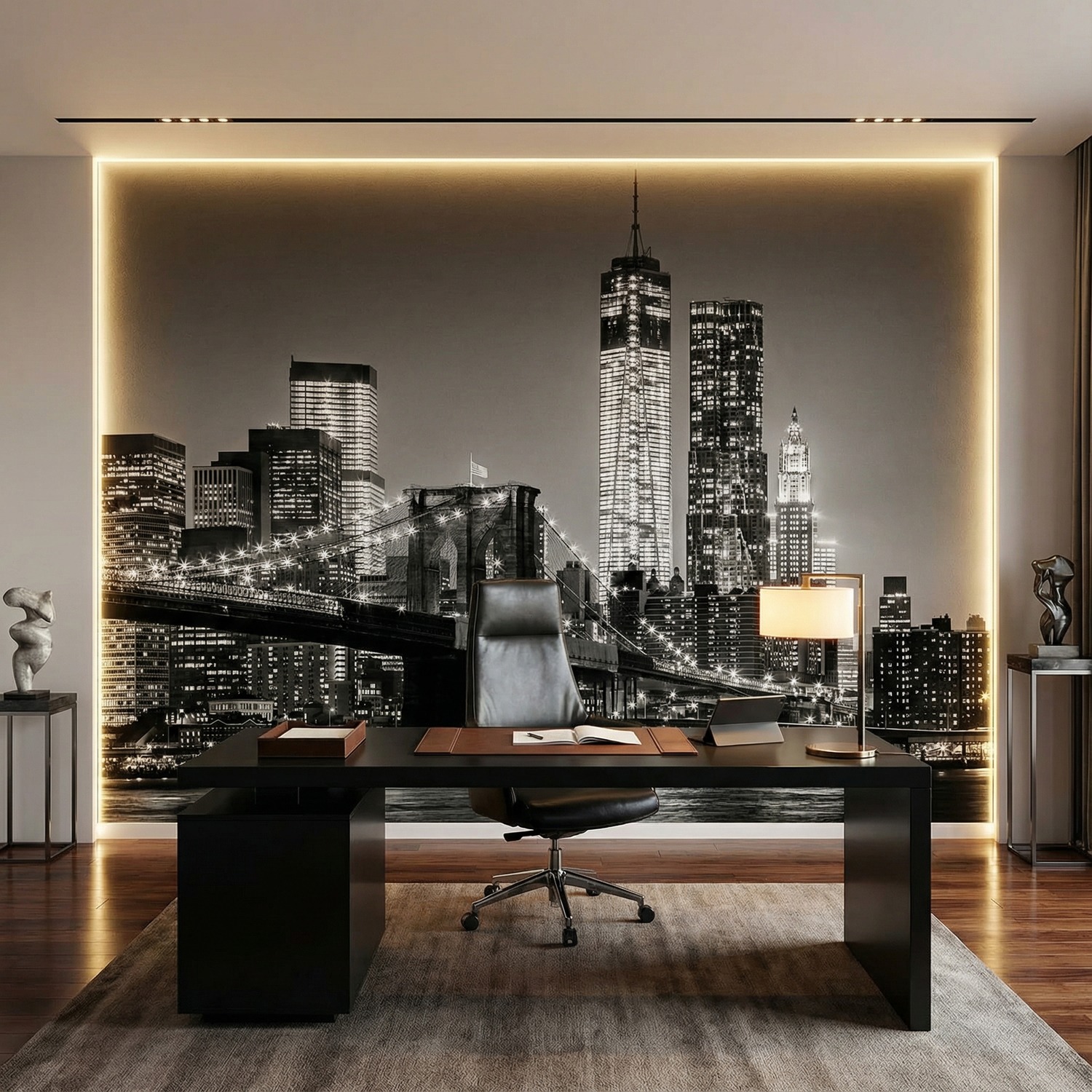 Fotomurales: Manhattan en blanco y negro