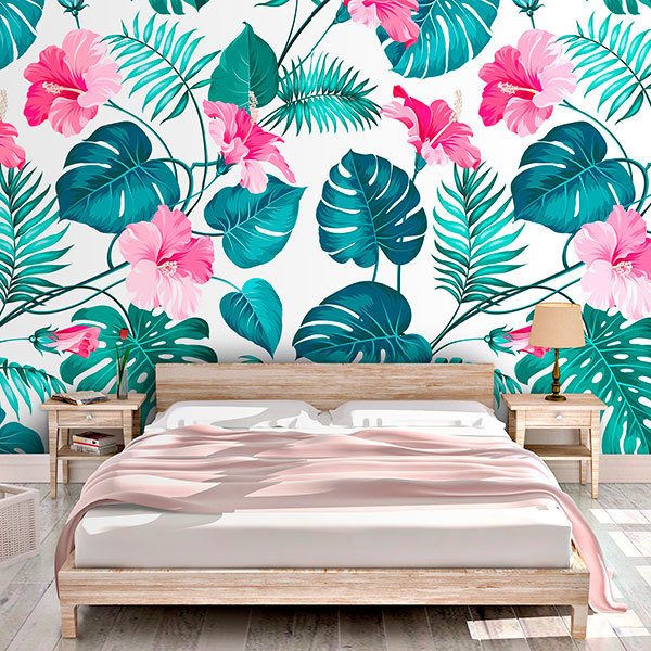 Botanical wallpaper for bedrooms