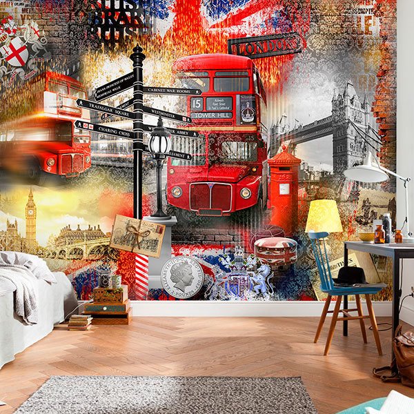 Fotomurales: Collage Londres turístico