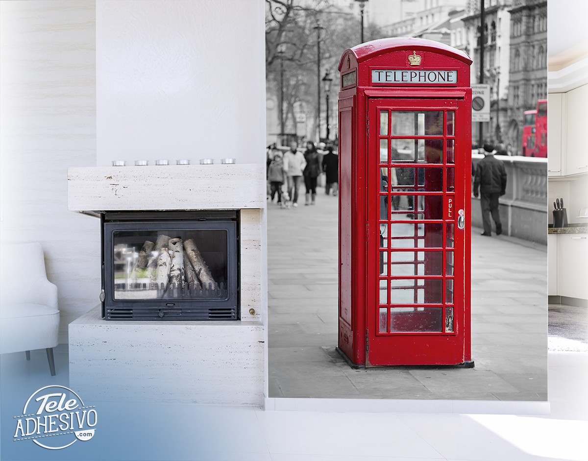 Fotomurales: Cabina telefónica en Oxford Street