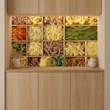 Fotomurales: Collage Pasta italiana 4