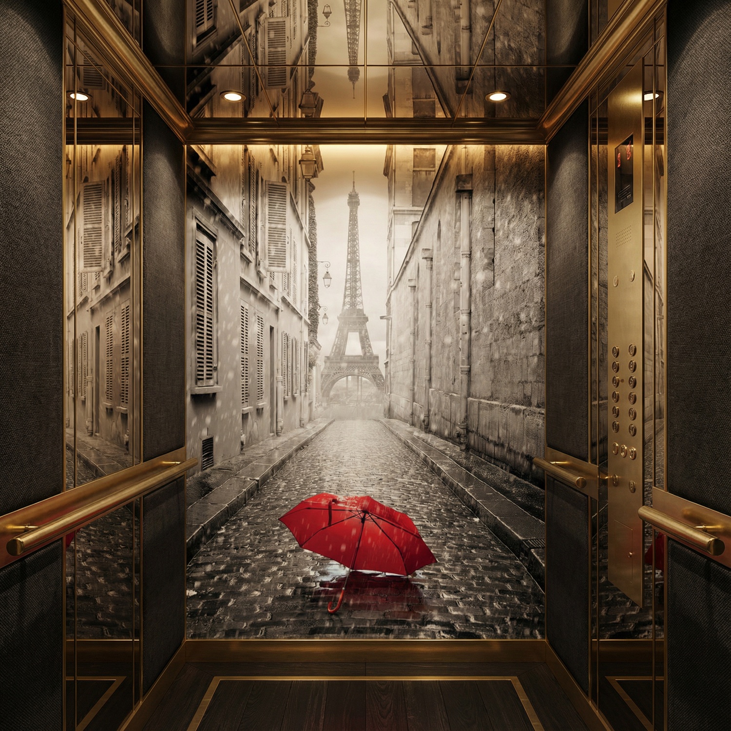 Fotomurales: Lluvia en Par&iacute;s