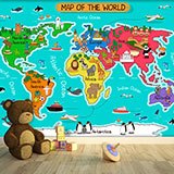 Fotomurales: Mapa del mundo infantil 2