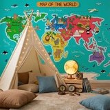 Fotomurales: Mapa del mundo infantil 11