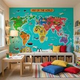 Fotomurales: Mapa del mundo infantil 4