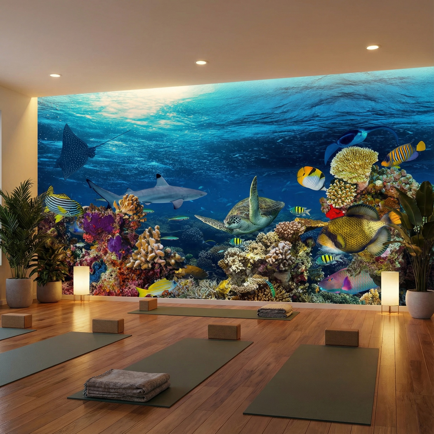 Fotomurales: Tortuga en las corrientes marinas