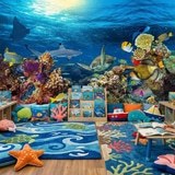 Fotomurales: Tortuga en las corrientes marinas 10