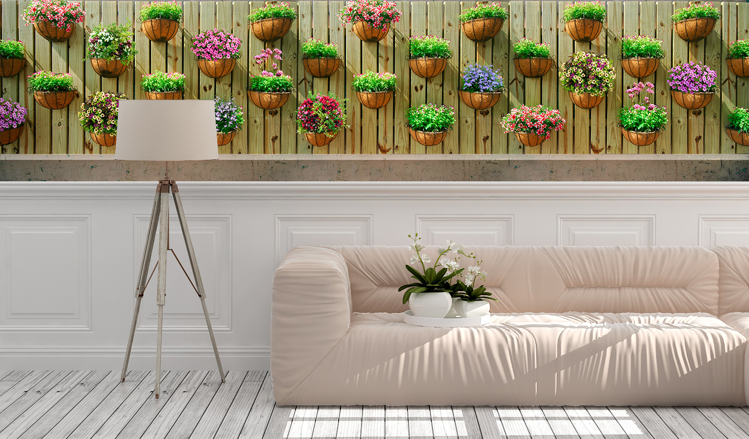 Fotomurales: Pared con macetas