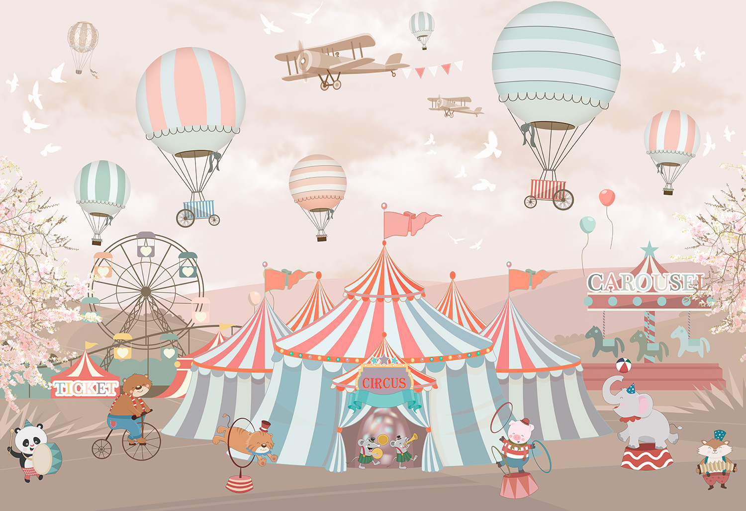 Fotomurales: Gran Circo de animales
