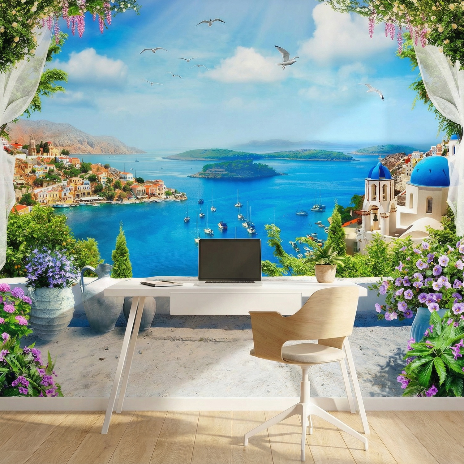 Fotomurales: Balc&oacute;n al Egeo