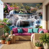 Fotomurales: Jard&iacute;n de grandes cascadas