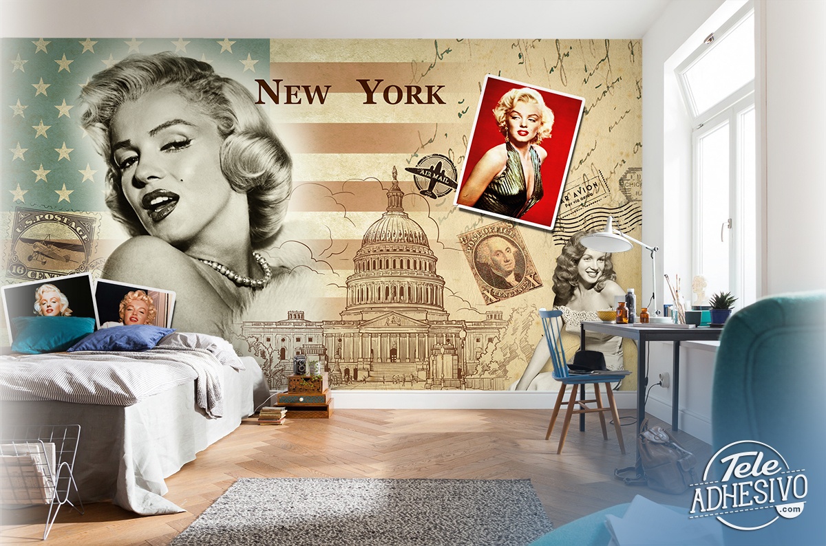 Fotomurales: Collage Marilyn Monroe