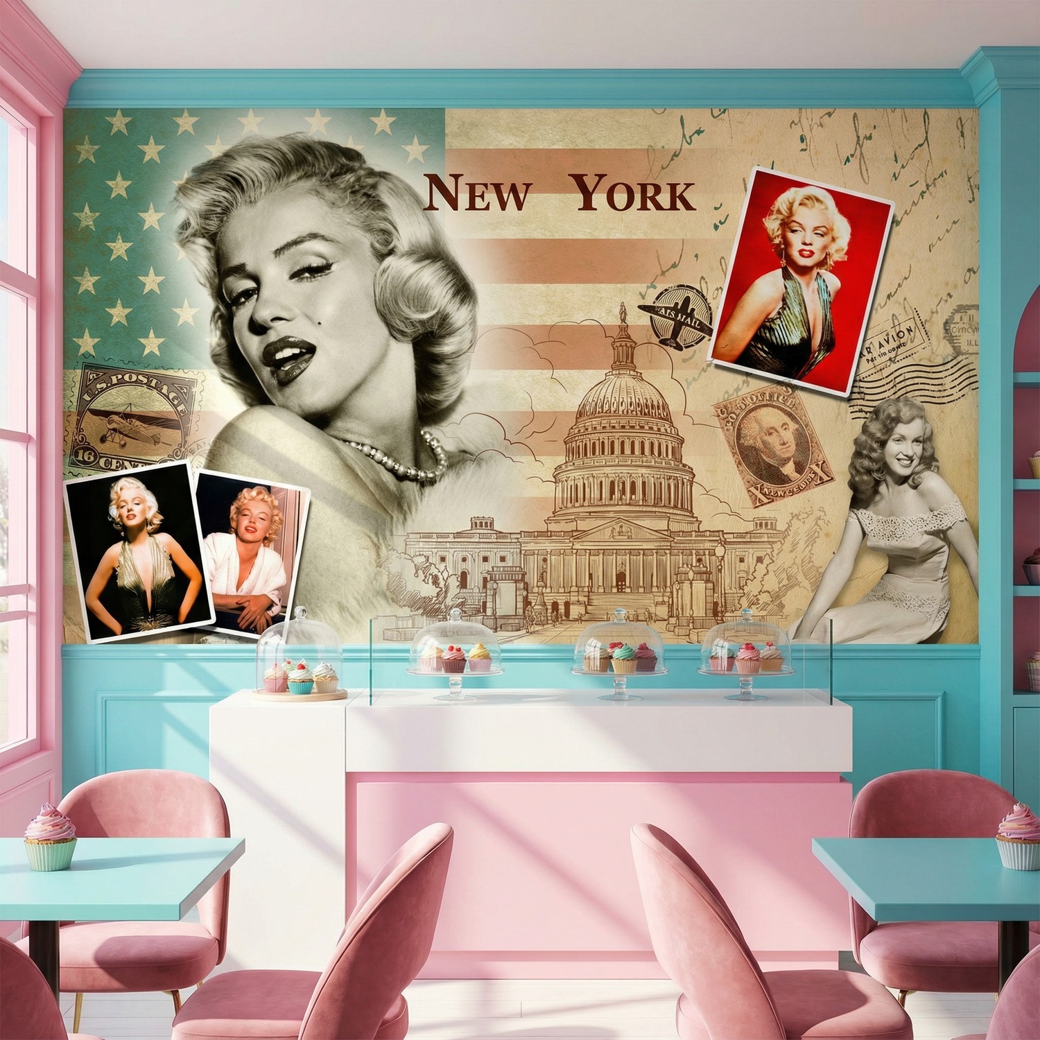 Fotomurales: Collage Marilyn Monroe