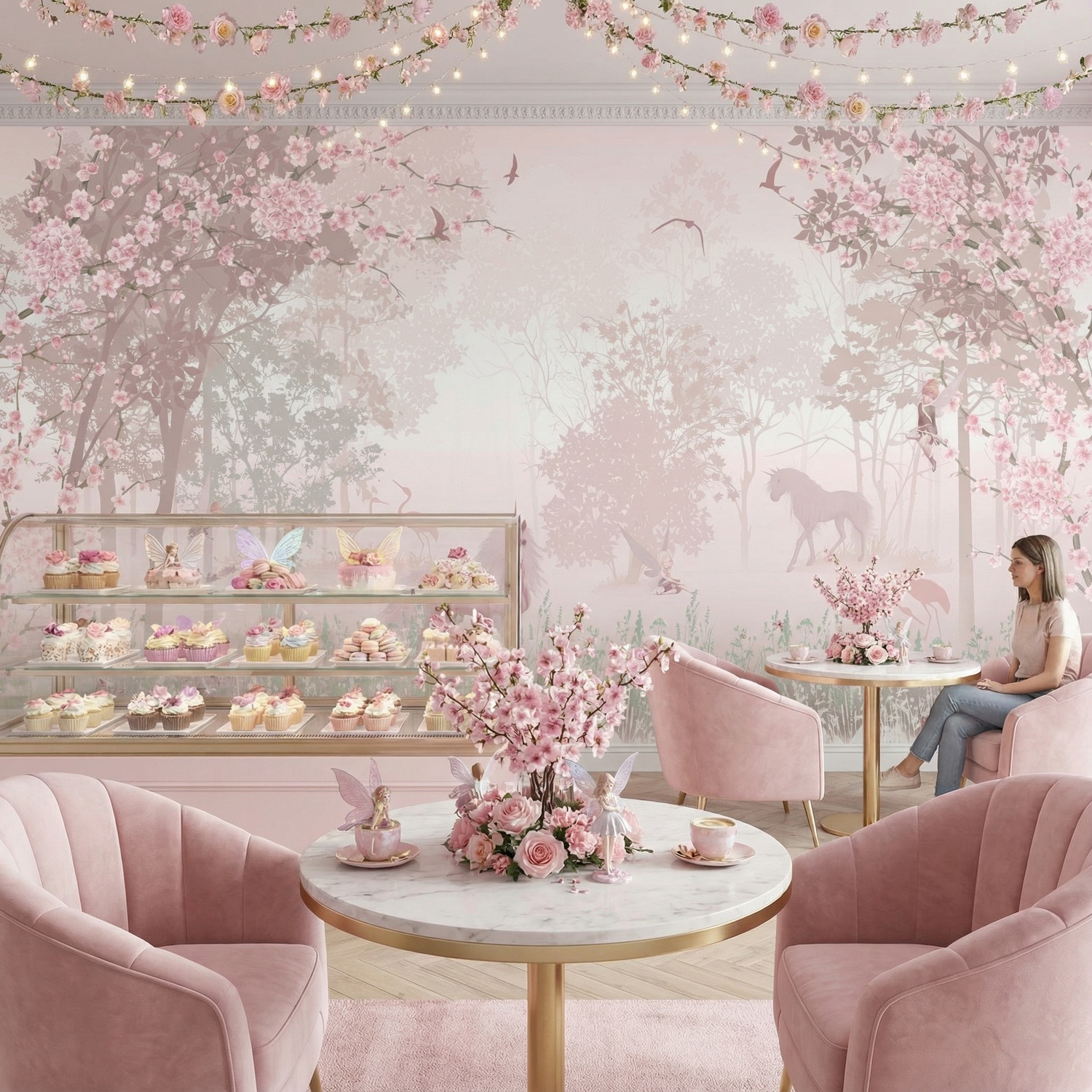 Fotomurales: Unicornio en el bosque 