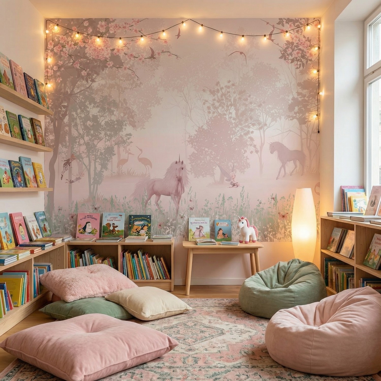 Fotomurales: Unicornio en el bosque 