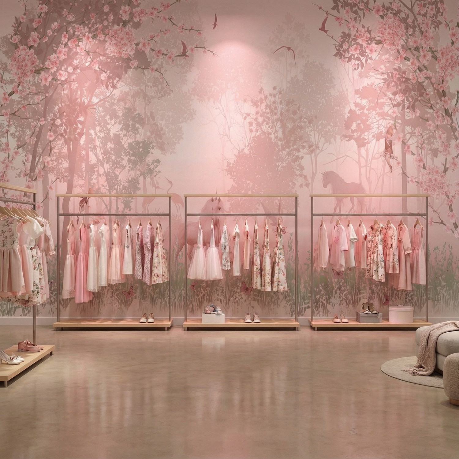 Fotomurales: Unicornio en el bosque 