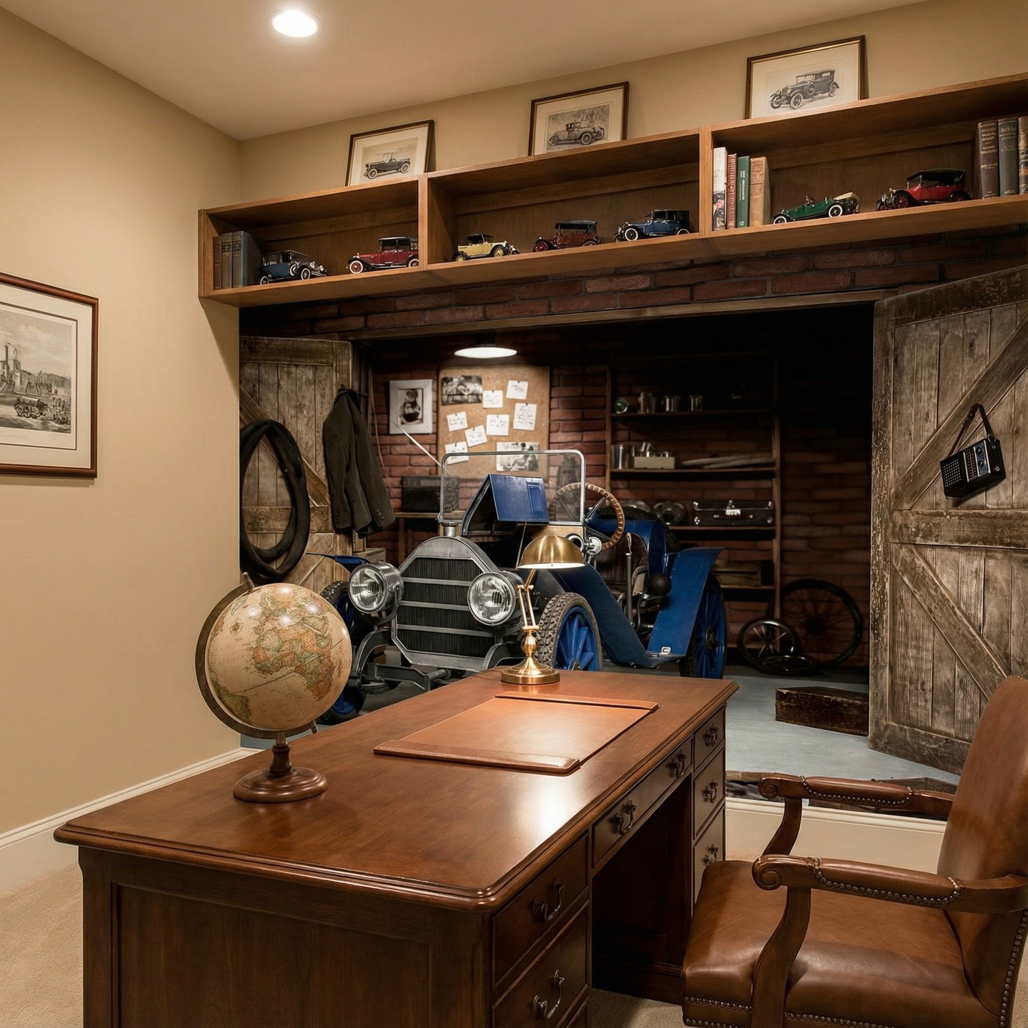 Fotomurales: Coche antiguo en el garaje