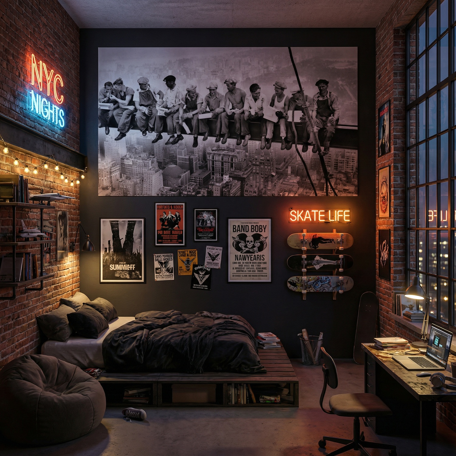 Fotomurales: Obreros en la viga