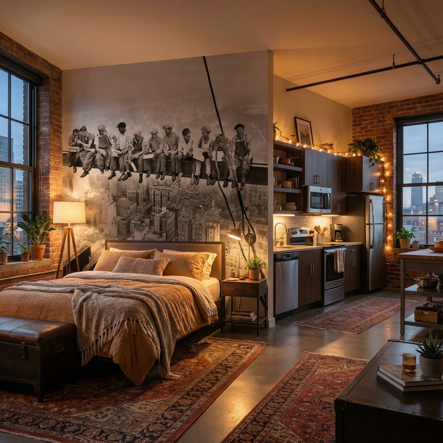 Fotomurales: Obreros en la viga