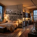 Fotomurales: Obreros en la viga 16