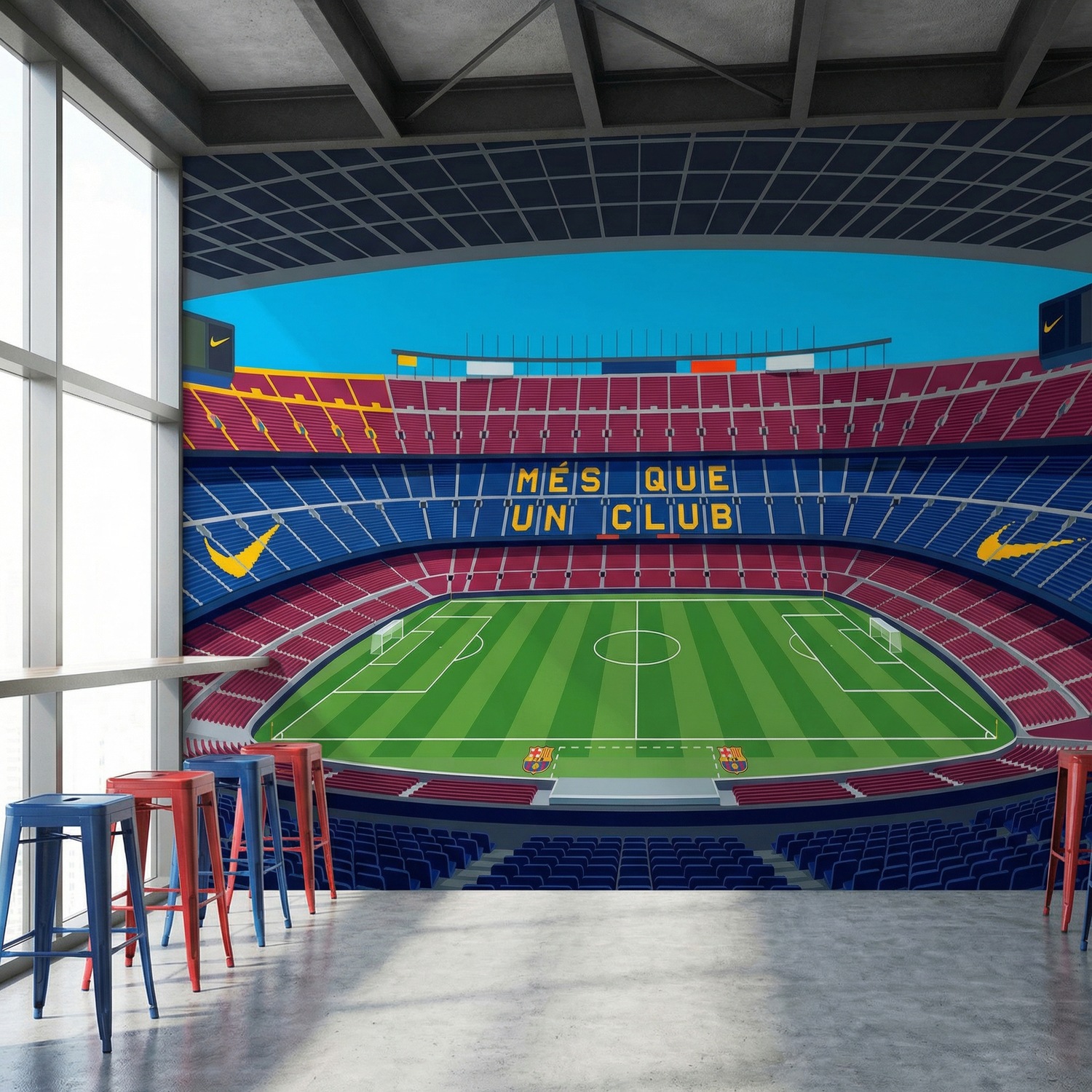 Fotomurales: Fotomural Estadio Camp Nou Ilustraci&oacute;n