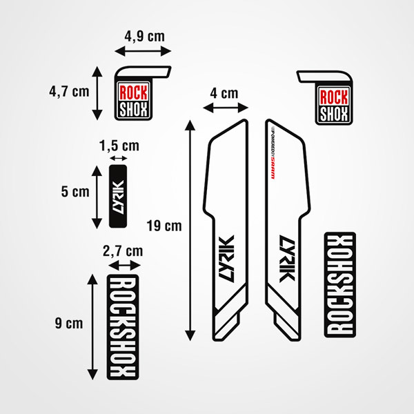 Pegatinas: Kit Horquillas bicicleta Rock Shox Liric