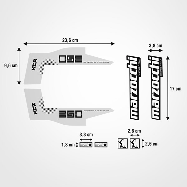 Pegatinas: Kit adhesivo Horquillas bicicleta Marzocchi