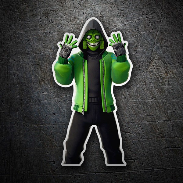 Pegatina Skin Fortnite guerrero verde | TeleAdhesivo.com