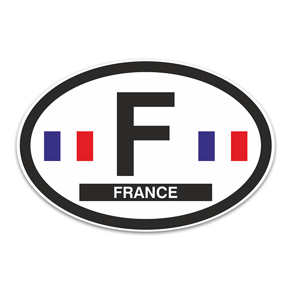 Pegatinas: Bandera Ovalo Francia F