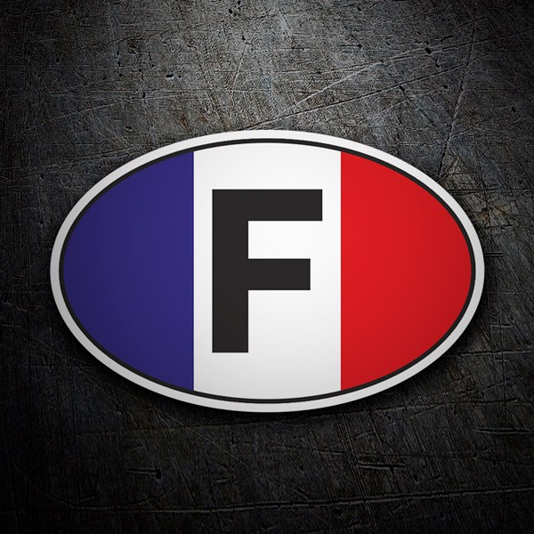 Pegatinas: Óvalo bandera Francia